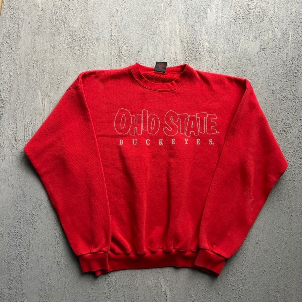 Vintage Ohio State Buckeyes Sweatshirt XL Red 1990s NCAA